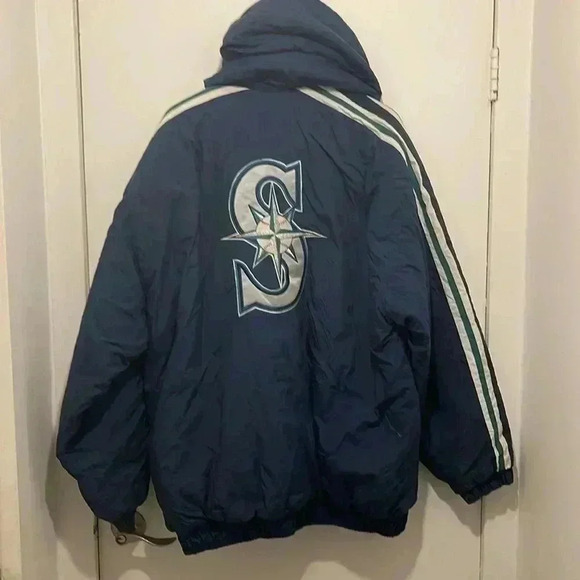 Vintage Seattle Mariners MLB Starter puffer coat size XL - Picture 5 of 6